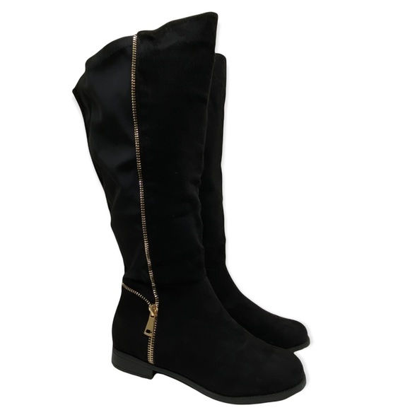 Lane Bryant Shoes - Lane Bryant Zipper Black Riding Boots 11 Wide